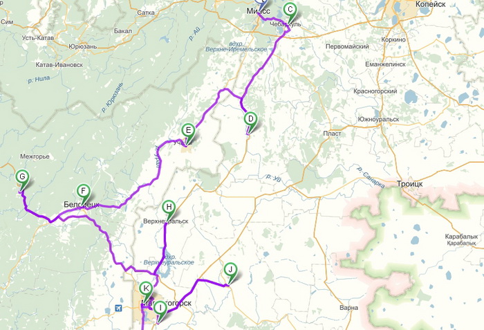 Межозерный челябинская область карта